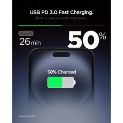 Wall Charger Spigen Essential, 20W, 3A, 1 x USB-C, White ACH08701