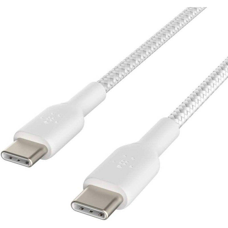 BELKIN Câble tressé USB-C USB-C 1m blanc