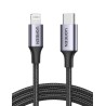 Câble USB-C vers Lightning UGREEN US304, certifié MFi, 20 W, 3 A, 1 m, noir