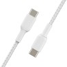 BELKIN Câble tressé USB-C USB-C 1m blanc