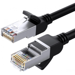 Câble réseau UGREEN NW101 plat, UTP, Cat6, 0,5 m, Noir