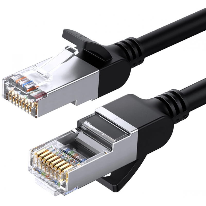 Câble réseau UGREEN NW101 plat, UTP, Cat6, 0,5 m, Noir