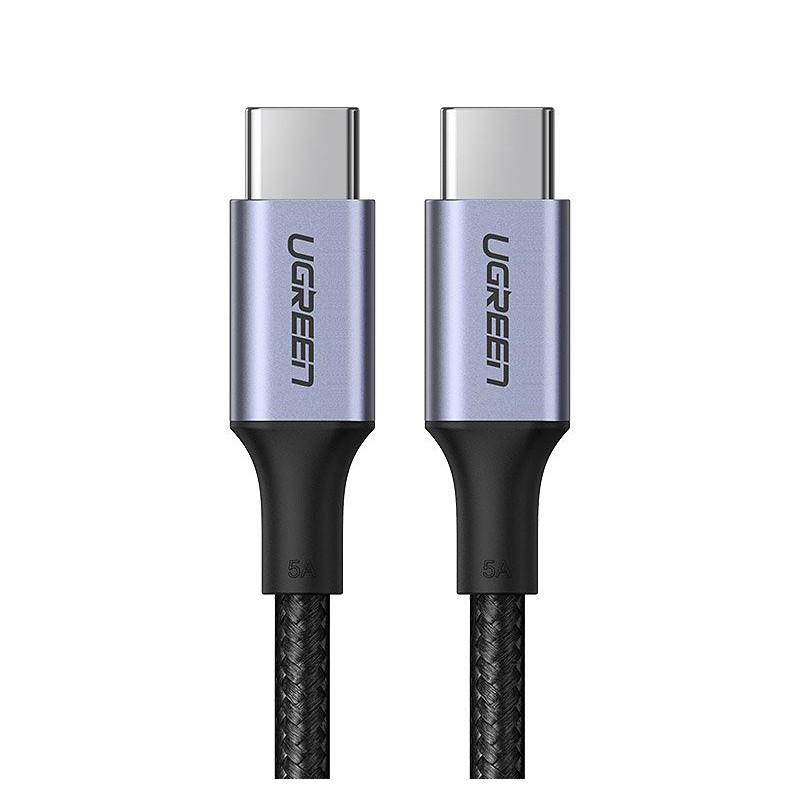 Câble USB-C vers USB-C UGREEN US316, 100 W, 5 A, 2 m, Gris