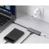 Hub USB UGREEN CM219, 4 x USB-A 3.0 - 1 x USB-C, Gris