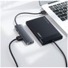 Hub USB UGREEN CM219, 4 x USB-A 3.0 - 1 x USB-C, Gris