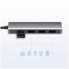 Hub USB UGREEN CM219, 4 x USB-A 3.0 - 1 x USB-C, Gris