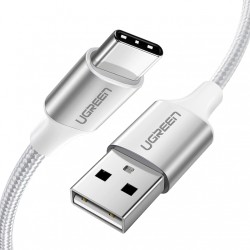 USB-A to USB-C Cable UGREEN US288, 18W, 3A, 1m, White
