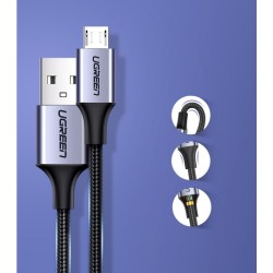 USB-A to microUSB Cable UGREEN US290, 18W, 2.4A, 1m, Black