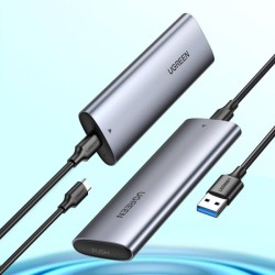 Ugreen - Boîtier de disque dur  CM400 M.2 B-Key. NGFF. SATA (gris)
