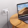 USB-C to USB-C Cable Ugreen US323 Angled, 60W, 3A, 1m, Black