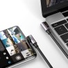 USB-C to USB-C Cable Ugreen US323 Angled, 60W, 3A, 1m, Black