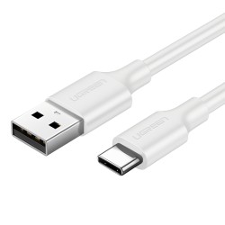 USB-A to USB-C Cable Ugreen US287, 18W, 3A, 1m, White