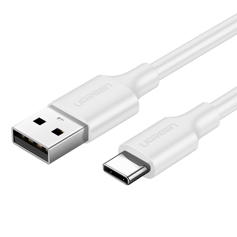 USB-A to USB-C Cable Ugreen US287, 18W, 3A, 1m, White