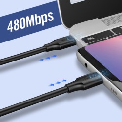 USB-C to USB-C Cable Ugreen US286, 60W, 3A, 1.5m, Black