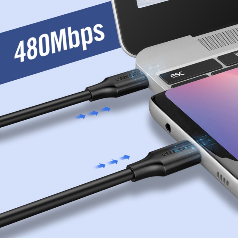 USB-C to USB-C Cable Ugreen US286, 60W, 3A, 1.5m, Black