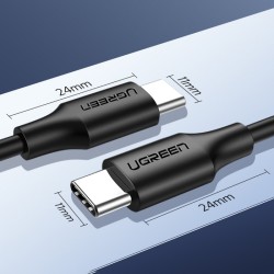 USB-C to USB-C Cable Ugreen US286, 60W, 3A, 1.5m, Black