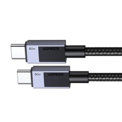 USB-C to USB-C Cable UGREEN L524, 60W, 3A, 1m, Grey