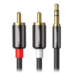 3.5mm to 2 x RCA Audio Cable UGREEN AV116, 3m, Grey