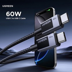USB-C to USB-C Cable UGREEN L524, 60W, 3A, 1m, Grey