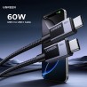 USB-C to USB-C Cable UGREEN L524, 60W, 3A, 1m, Grey