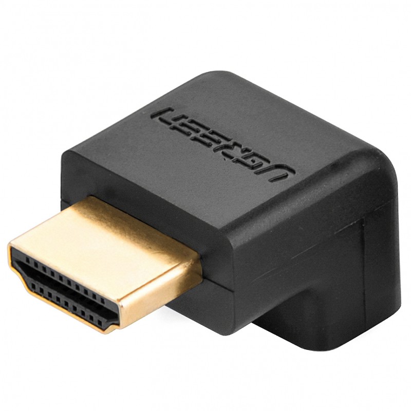 Video Adapter UGREEN HD112 Down Angle, HDMI to HDMI, 4K, Black