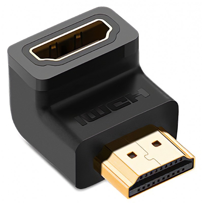Video Adapter UGREEN HD112 Up Angle, HDMI to HDMI, 4K, Black