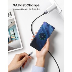 USB-A to USB-C Cable Ugreen US288, 18W, 3A, 0.5m, Black