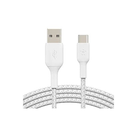 BELKIN Câble tressé USBA USBC 0.15m blan