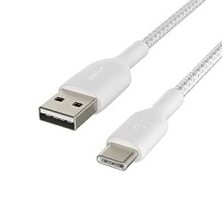 BELKIN Câble tressé USB-A USB-C 2m blanc