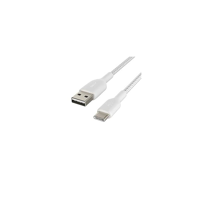 BELKIN Câble tressé USB-A USB-C 2m blanc