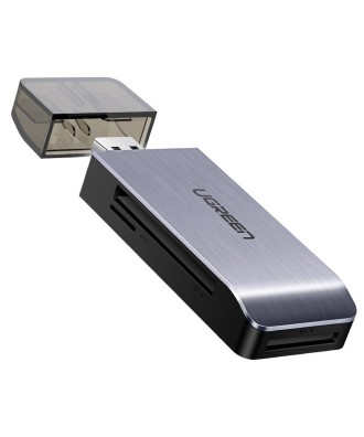 Ugreen - Adaptateur USB UGREEN 4 en 1 lecteur de cartes SD + microSD (argent)