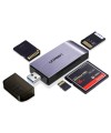 Ugreen - Adaptateur USB UGREEN 4 en 1 lecteur de cartes SD + microSD (argent)