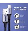 Ugreen - Câble micro USB UGREEN QC 3.0 2,4 A 1,5 m Blanc