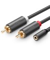 Ugreen - Câble Audio Connecteur Plaqué Or (10588) - Extension Jack 3,5 mm vers 2