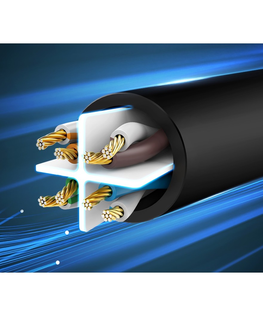 UGREEN Ethernet RJ45, Cat.6, UTP, 2m Black