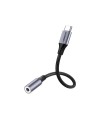 Ugreen -  Adaptateur casque  avec mini jack 3 5 mm vers USB Type C 10 cm gris
