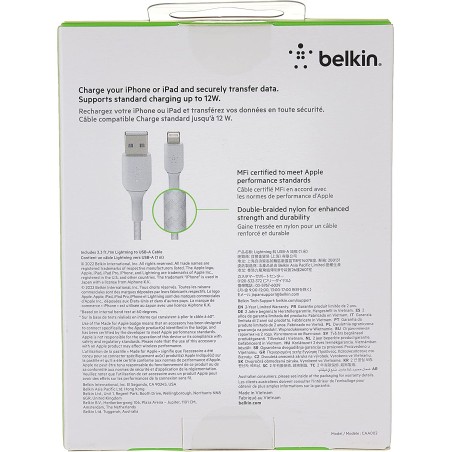 BELKIN Câble tressé Lightning USBA 1m