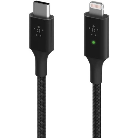 Belkin Boost Charge Smart Câble USB Type-C vers Lightning 1,2 m Noir