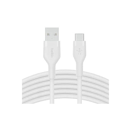 Belkin BoostCharge Flex câble USB-C vers USB-A en silicone, certifié USB-IF, câb