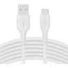 Belkin BoostCharge Flex câble USB-C vers USB-A en silicone, certifié USB-IF, câb