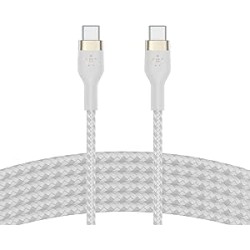 BELKIN Câble USB-C vers USB-C Silicon Tréssé 3m Blanc