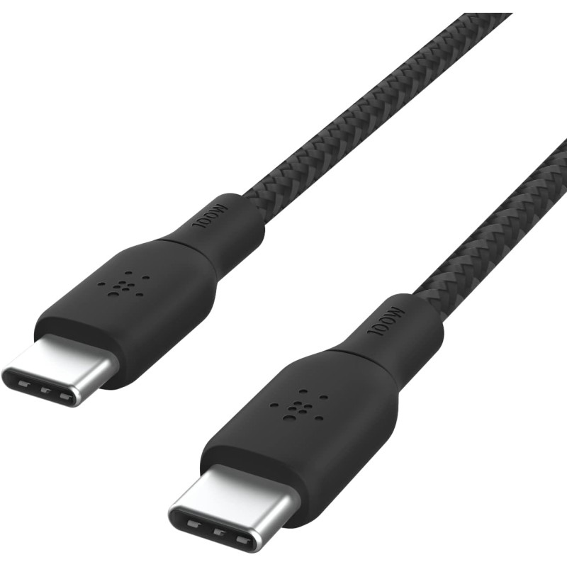 BELKIN 100w USB-C to USB-C Braided Cable 2M Black