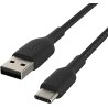 BELKIN Câble tressé USB-A USB-C 1m noir