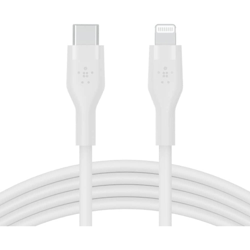 BELKIN Câble USB-C vers Lightning Silicon 2m Blanc