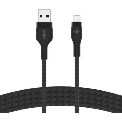 BELKIN Câble USB-A vers Lightning Silicon Tréssé 1m Noir