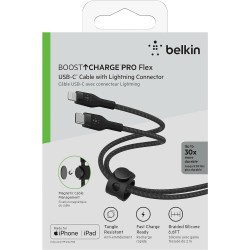 Belkin Câble à gaine tressée USB-C vers Lightning BoostCharge Pro Flex (2 m), ce
