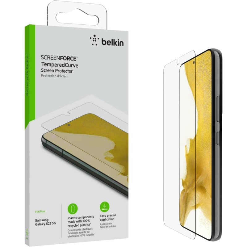 Belkin Protection d'écran TempuredCurve pour Galaxy S22 5G (Protection de Bord à