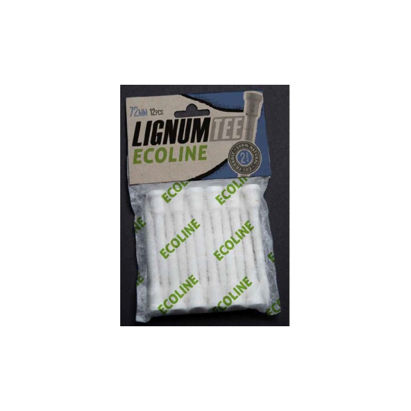 Sachet de 12 Tees Lignum ECOLINE 72 MM Blanc