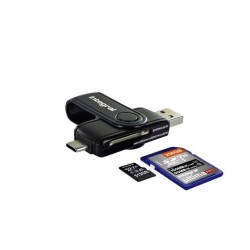 Integral Memory Lecteur de Carte SD et Micro SD USB3.0/USB C Type-C OTG Adaptate