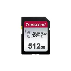 Transcend 512Go SDXC 300S Carte Mémoire UHS- I, C10, U3, V30, 4K, Full HD - TS51